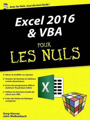 cover image of Excel 2016 et VBA pour les Nuls mégapoche